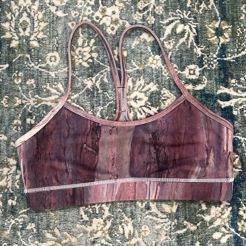Lululemon Flow Y Bra IV in Mini Hazy Horizon Storm Mauve Bark Berry (Siz…